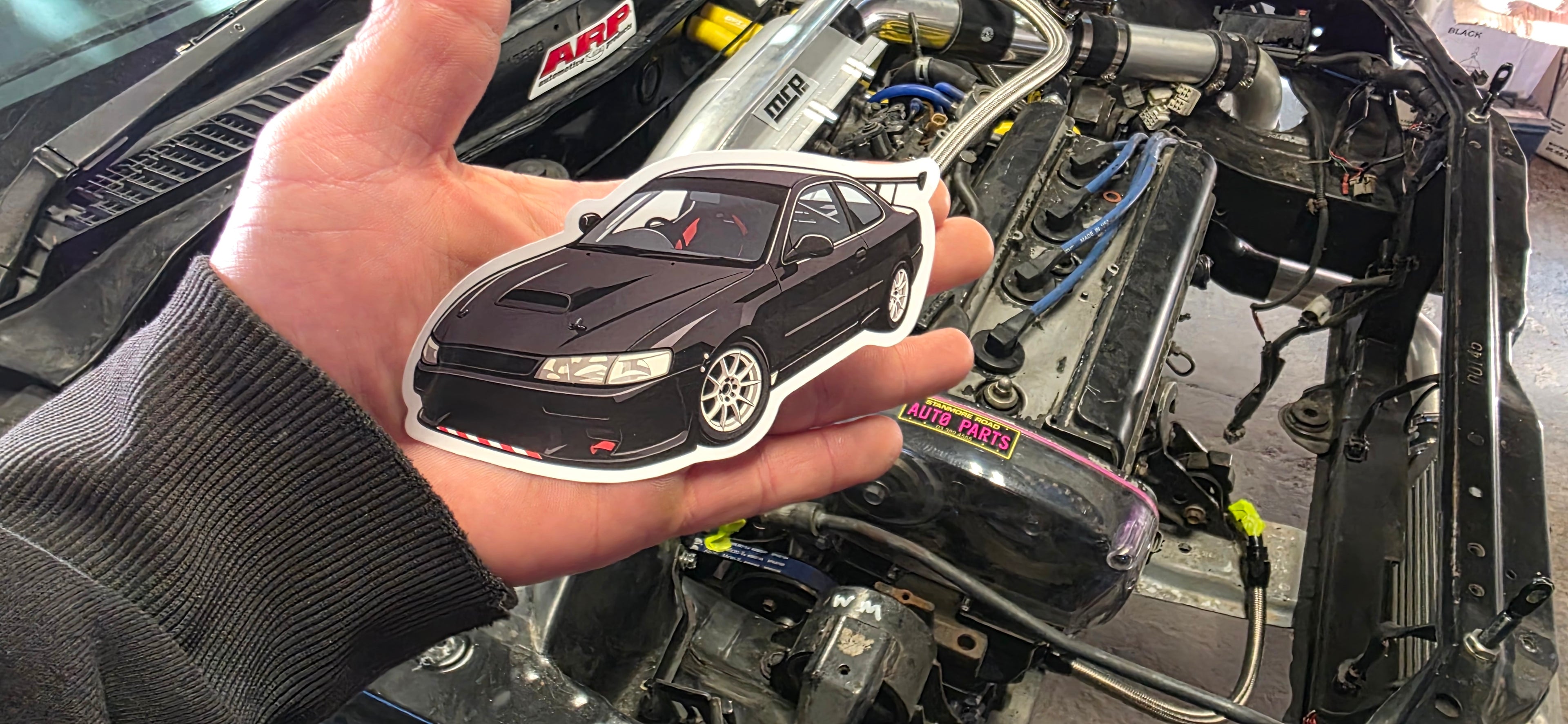 Black Levin Die Cut Sticker