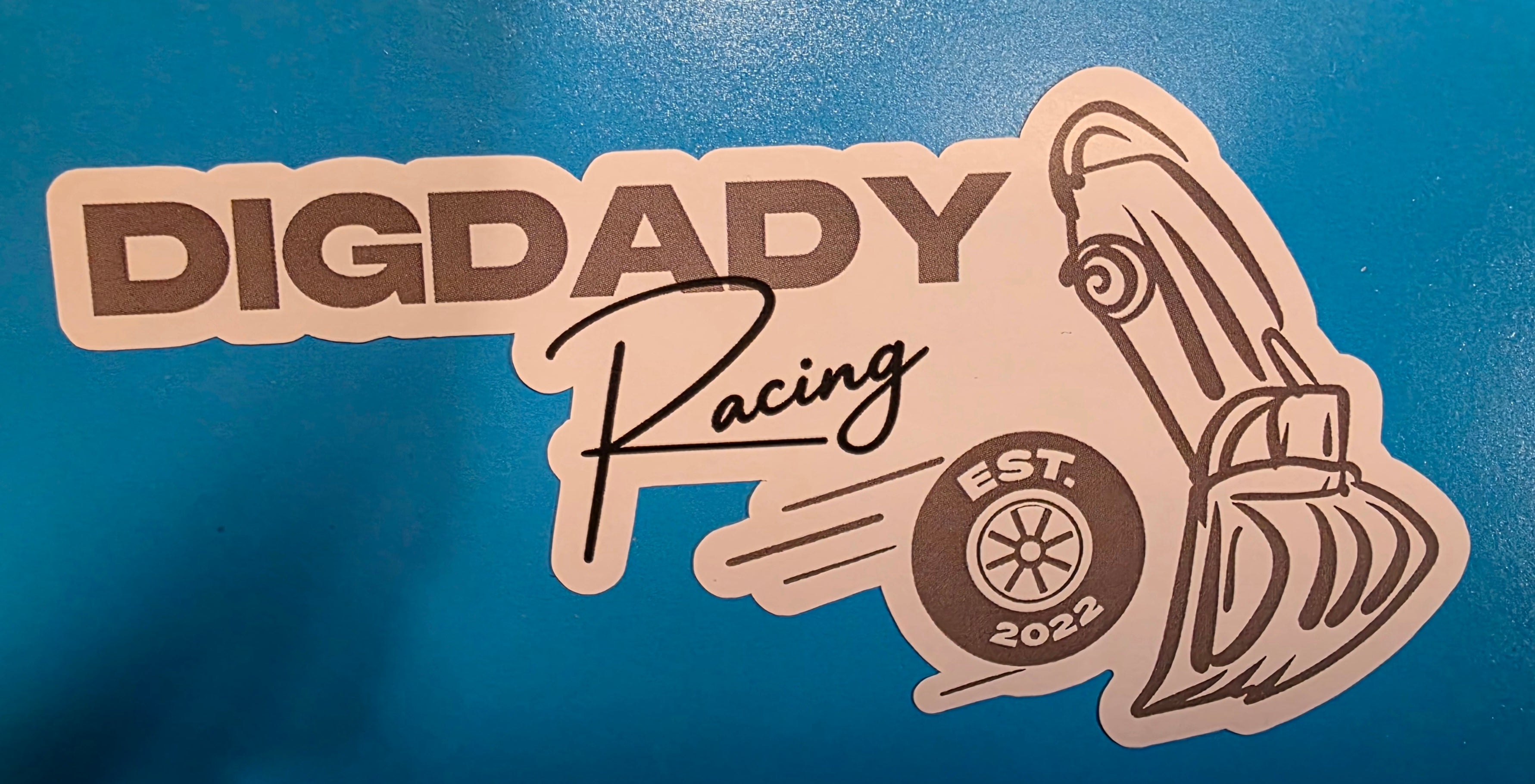 Digdady Racing Logo Die Cut Sticker